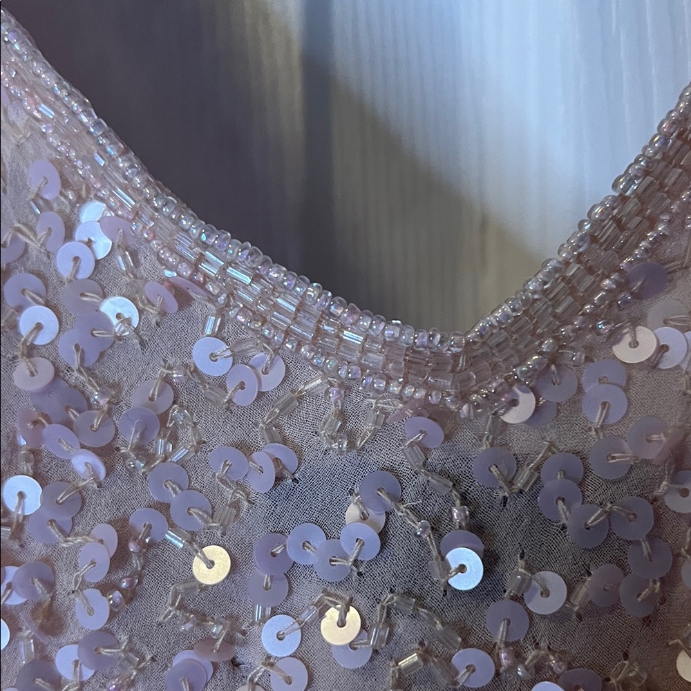 Pink Sequin V-Neck Top - Picture 8 of 9